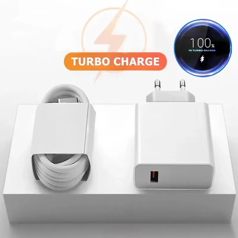 Fast Charger Cable  Quick  Charging for Xiaomi  100-240V, USB Charger Cable Sleek Charging Design, Durable Charging Port